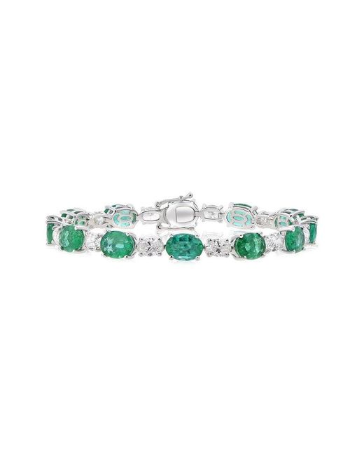 Diana M Green Fine Jewelry 18K 18.31 Ct. Tw. Diamond & Emerald Bracelet