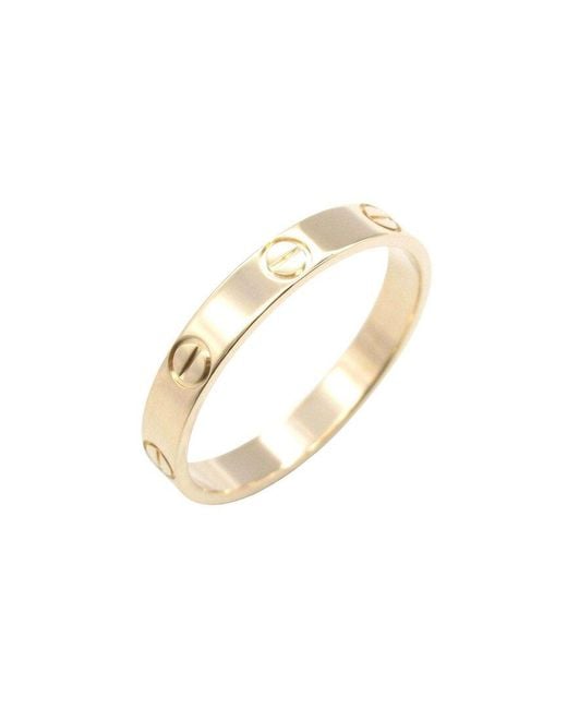 Cartier Metallic 18K Rose Mini Love Ring (Authentic Pre-Loved)