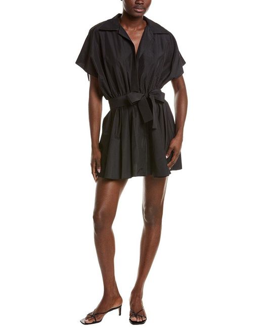 Norma Kamali Black Super Os Boyfriend Shirtdress