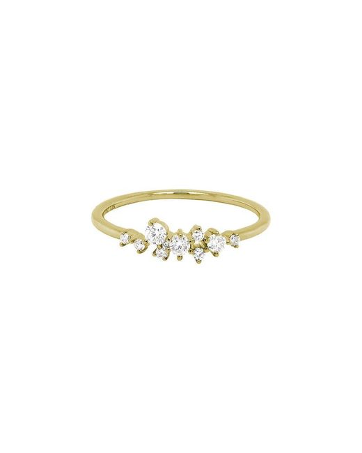 Diamond Select Cuts White 14K Diamond Scattered Pattern Ring 0.19 Ct