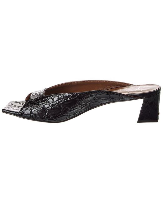 Giuseppe Zanotti Brown Mya 45 Croc-Embossed Leather Sandal