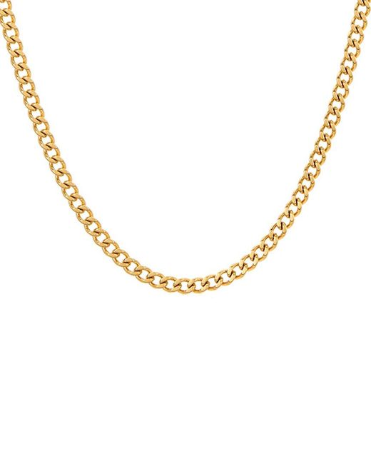 Adornia Metallic Stainless Steel Cuban Chain Necklace for men