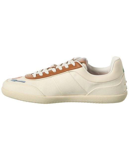Tod's Metallic Cassetta Canvas & Leather Sneaker