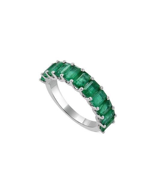 Sabrina Designs Green 14k 3.18 Ct. Tw. Emerald Half-eternity Ring