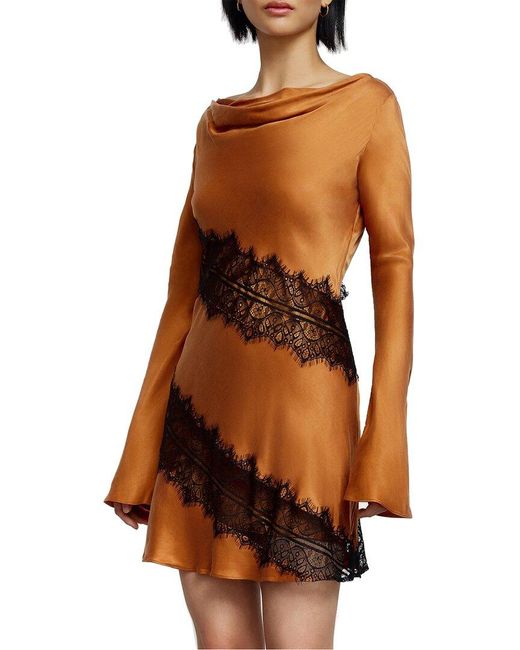 Significant Other Brown Helaina Mini Dress