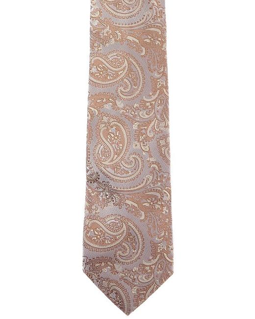 Etro Metallic Paisley Silk Tie for men