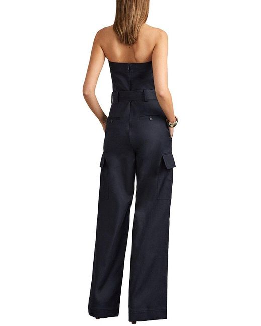 Reiss Blue Lois Jumpsuit