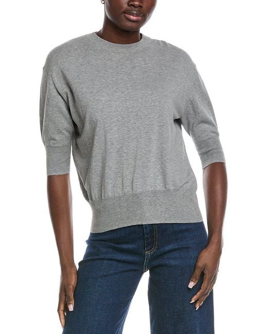 Autumn Cashmere Gray Relaxed Crewneck Sweater