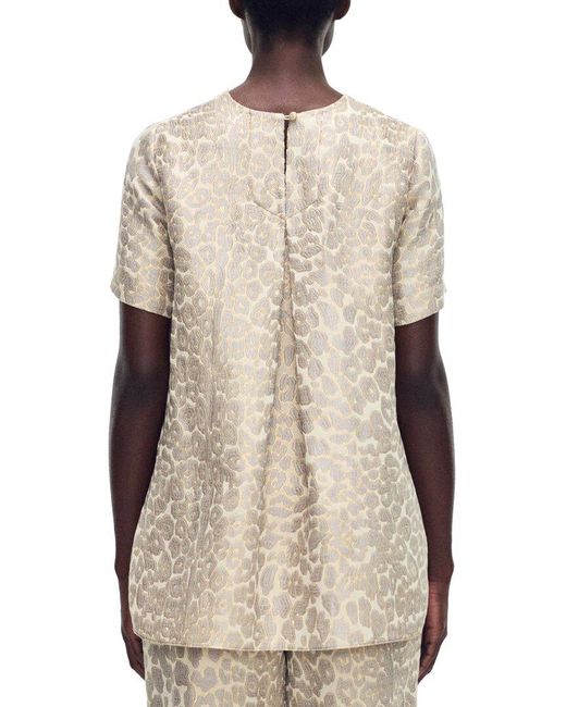 Adam Lippes Natural Silk-Blend Top