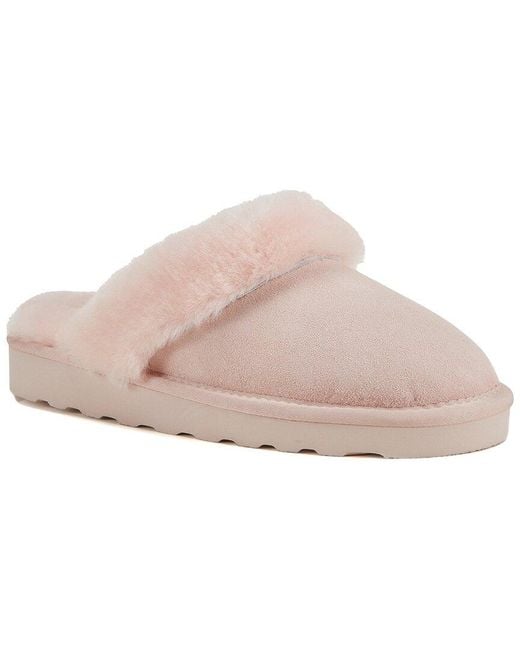 Australia Luxe Pink Mool Suede Slipper