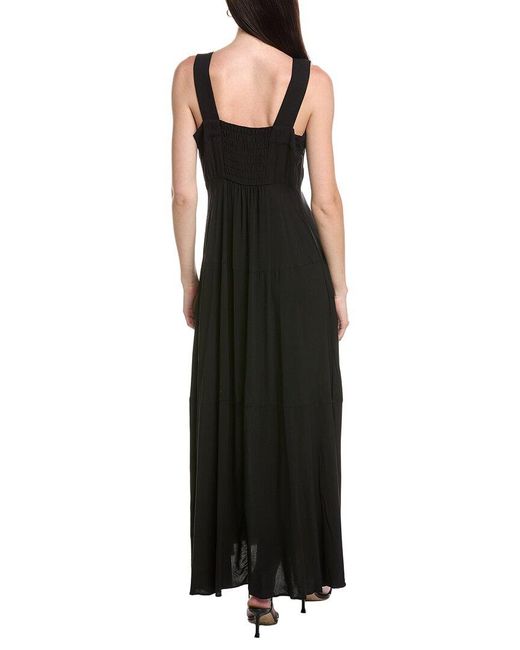 Vince Camuto Black Tiered Maxi Dress