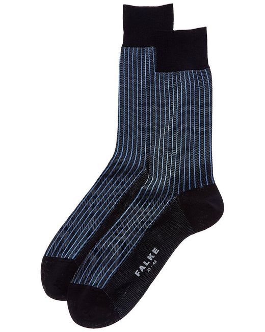 Falke Blue Oxford Stripe Socks for men
