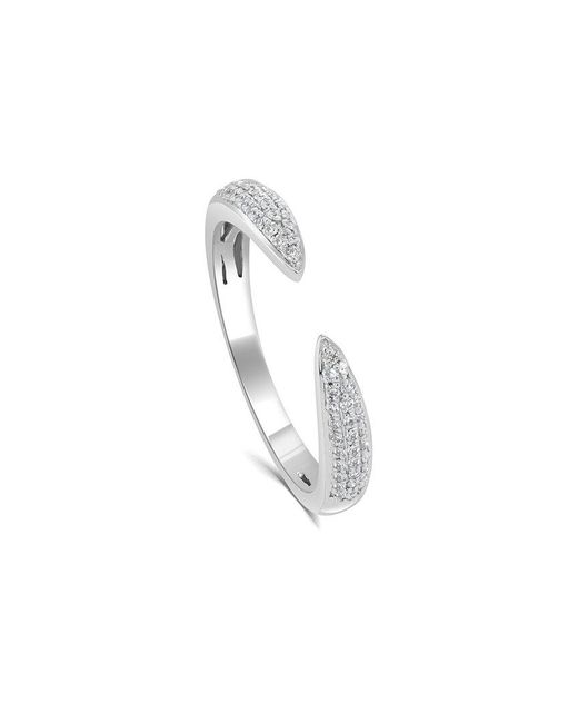 Sabrina Designs White 14k 0.18 Ct. Tw. Diamond Cross Over Ring
