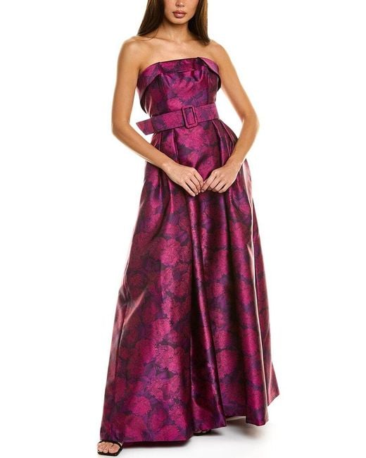 Sachin & Babi Purple Brielle Gown