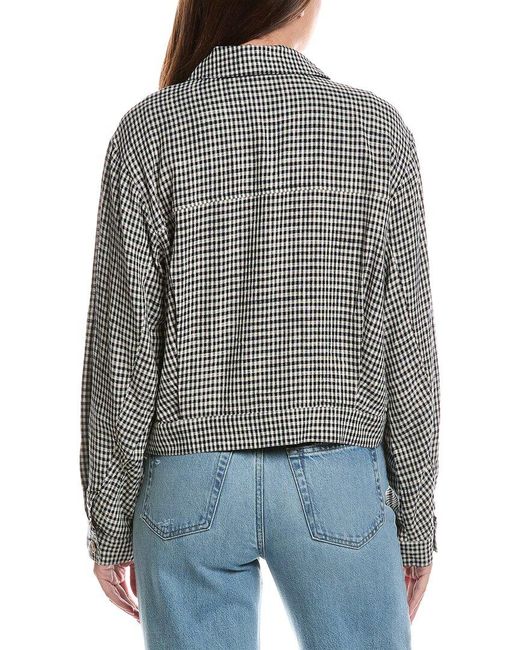 Z Supply Gray Monroe Linen-Blend Jacket