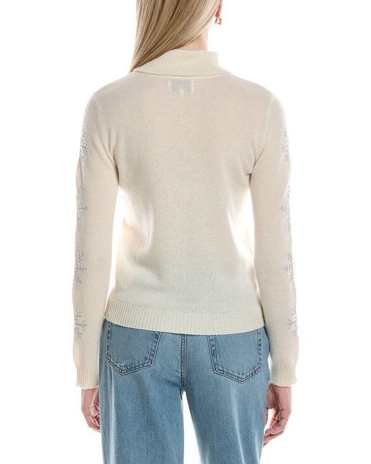Maison Heritage White Flocon Cashmere Sweater