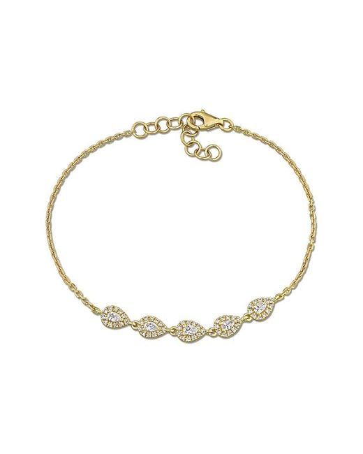 Rina Limor Metallic 14K 0.42 Ct. Tw. Diamond Link Bracelet