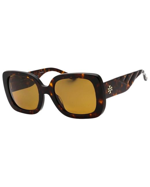 Tory Burch Brown Ty7179U 54Mm Polarized Sunglasses