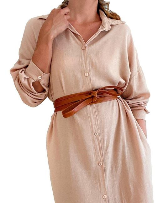 Ada Brown Midi Wrap Leather Belt