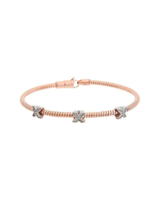 Meshmerise White 18K Over 0.18 Ct. Tw. Diamond Bangle Bracelet