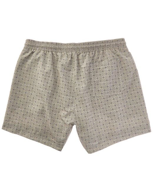 Brunello Cucinelli Gray Printed Swim Short for men