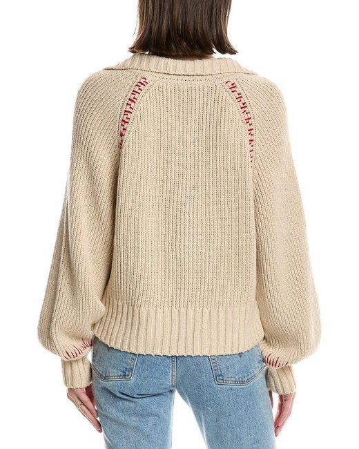 Hudson Natural Collared Wool-Blend Pullover