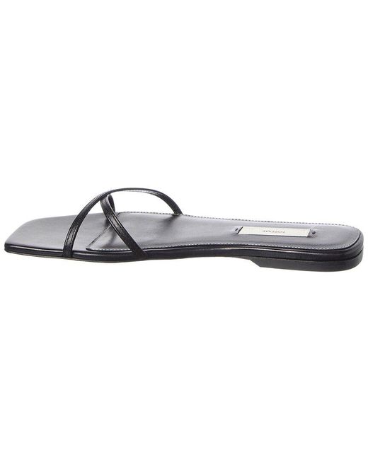 Totême Metallic Crossover Leather Sandal