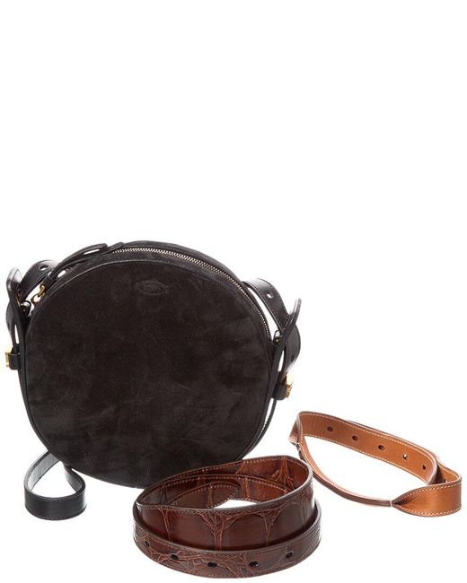 Tod's Brown Tracolla Mini Suede Crossbody