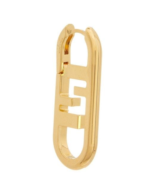 Fendi Metallic O'Lock Single Earring