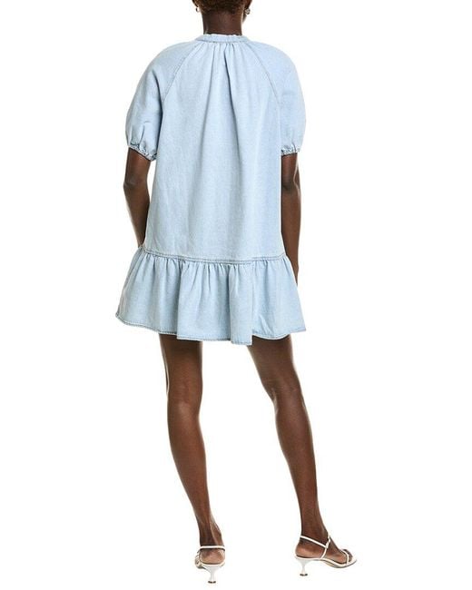 Wayf Blue Denim Mini Dress
