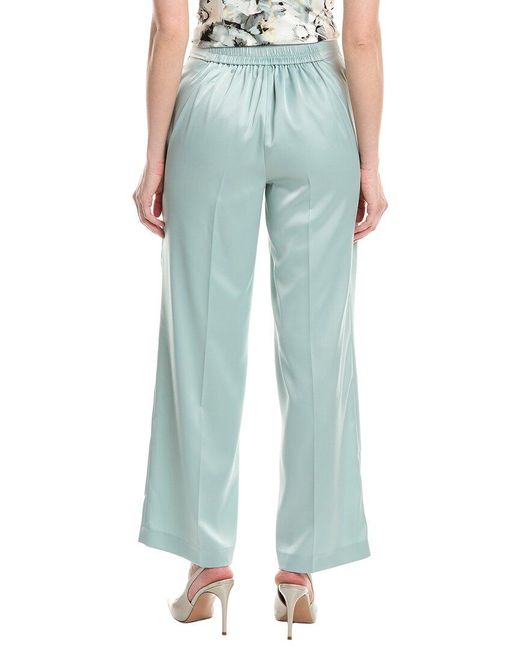 Anne Klein Blue Pull On High Rise Wide Leg Pant