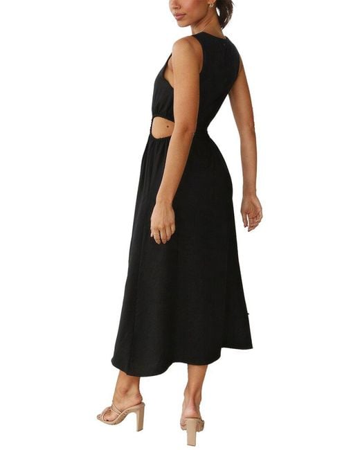 LEON GORI Black Sleeveless Midi Dress