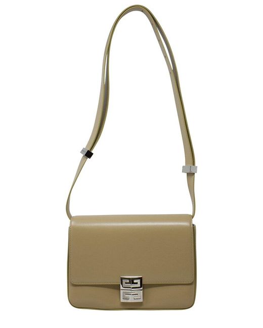 Givenchy Metallic Creme Calfskin Leather Shoulder Bag (Authentic Pre-Owned)