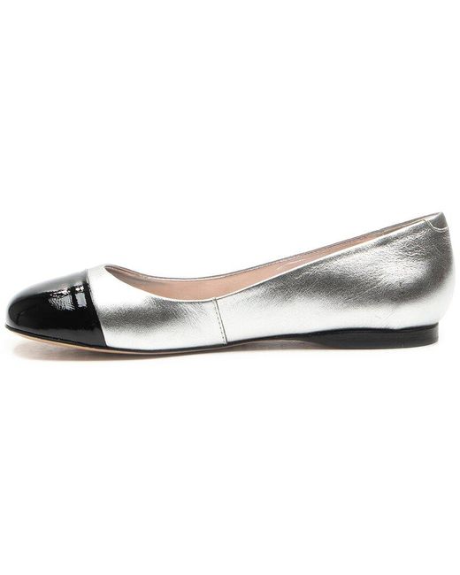 Vicenza White Cali Leather Ballerina