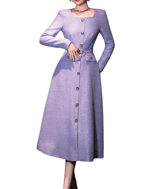 BRC By BURRYCO Purple Midi Dress