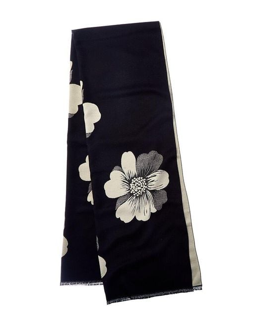 Saachi Blue Floral Motif Reversible Scarf