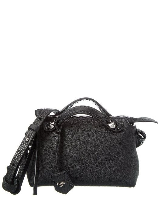 Fendi Black By The Way Selleria Mini Leather Satchel