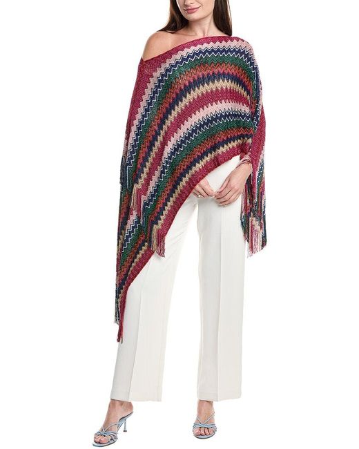 Missoni Red M Poncho