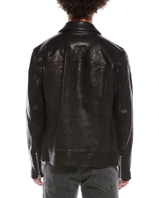 Belstaff Black Piston Leather Jacket for men