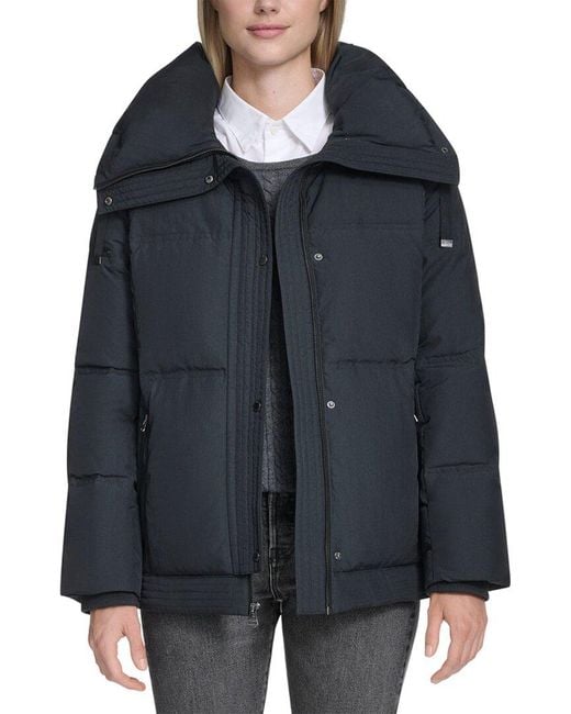 Cole Haan Black Twill Down Jacket