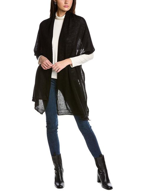 Portolano Lightweight Cashmere Wrap in Black Lyst UK