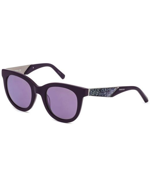 Swarovski Purple Sk0126 50Mm Sunglasses