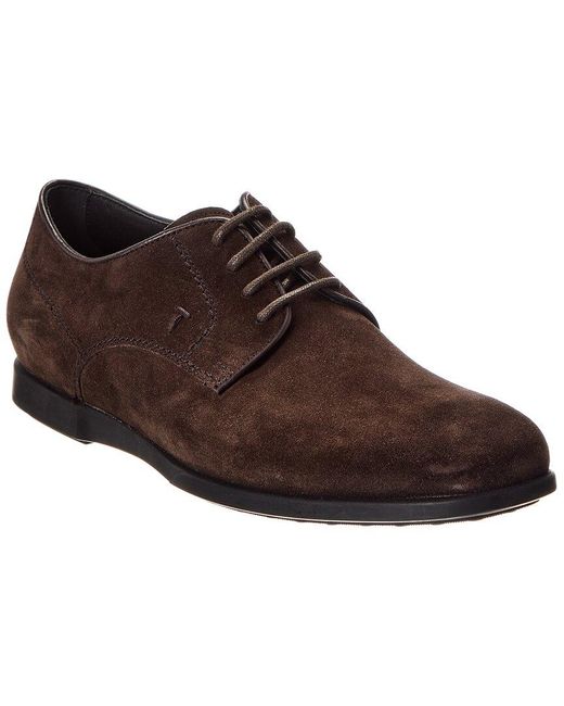 Tod's Brown Suede Derby for men