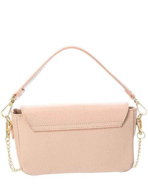 Italian Leather Pink Shoulder Bag