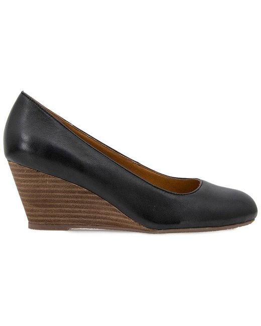 Andre Assous Black Khloe Leather Wedge