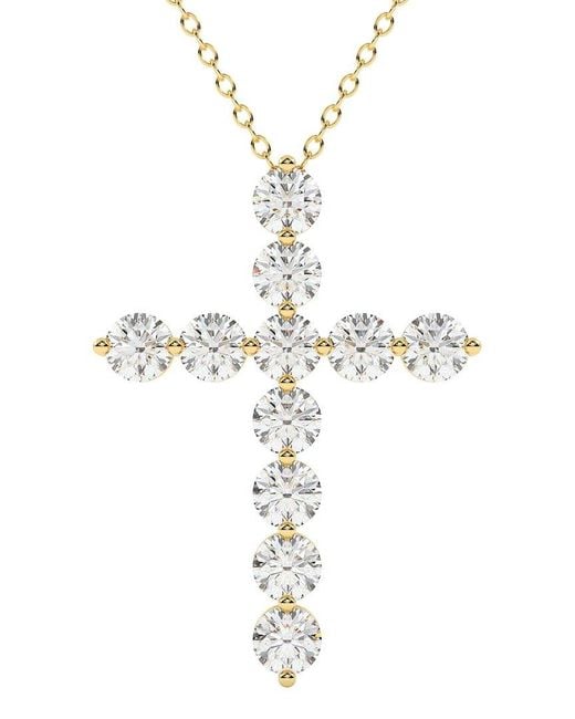 Lab Grown Diamonds Metallic 14K 0.75 Ct. Tw. Lab-Grown Diamond Necklace