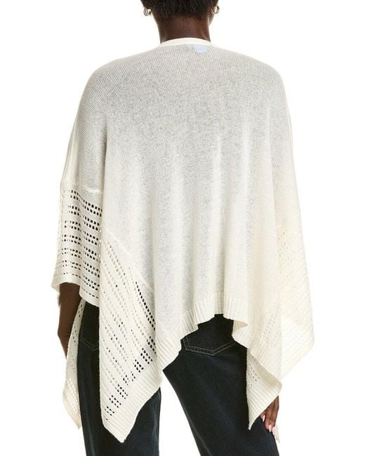 J.McLaughlin White Libra Cashmere Poncho