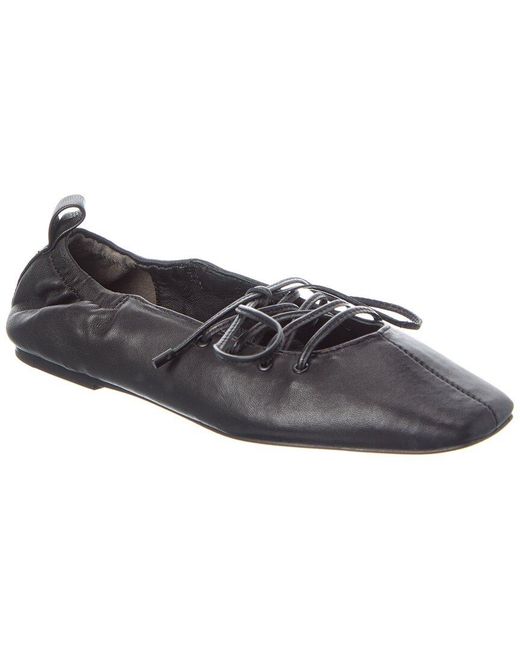Rag & Bone Black Sophia Leather Ballet Flat