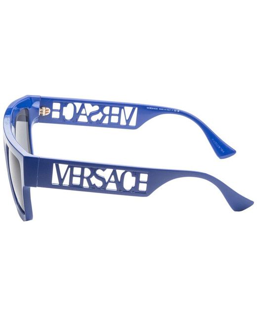 Versace Blue Ve 4430u 529487 53mm Rectangle Sunglasses