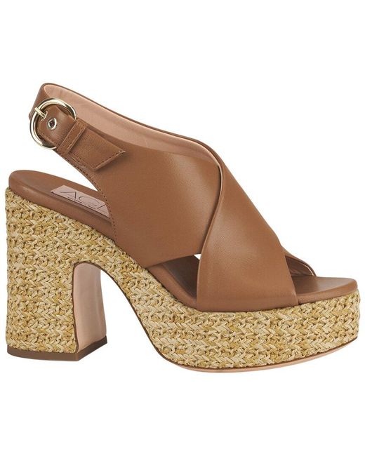 Agl Attilio Giusti Leombruni Brown Sista Croise Bicolor Leather Sandal
